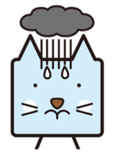 Shy cat mask sticker #480409