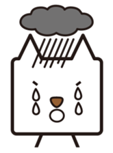 Shy cat mask sticker #480413