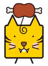 Shy cat mask sticker #480415