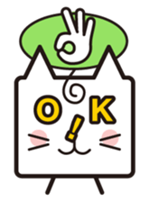 Shy cat mask sticker #480423