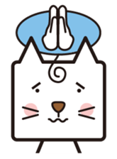 Shy cat mask sticker #480426