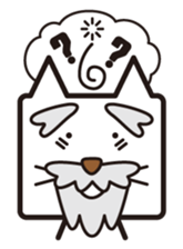 Shy cat mask sticker #480429