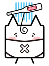 Shy cat mask sticker #480433