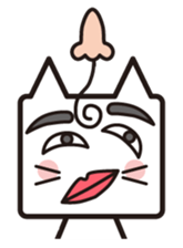 Shy cat mask sticker #480442