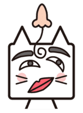 Shy cat mask sticker #480442