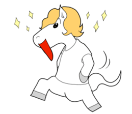 white horse48 sticker #482411