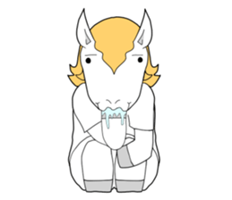 white horse48 sticker #482415