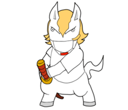 white horse48 sticker #482418