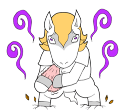 white horse48 sticker #482422