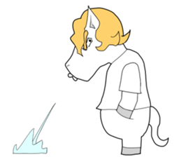 white horse48 sticker #482423