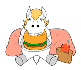 white horse48 sticker #482432