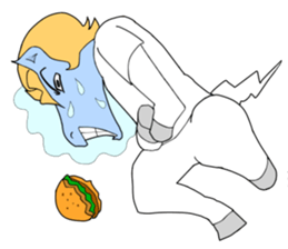 white horse48 sticker #482433