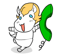 white horse48 sticker #482442