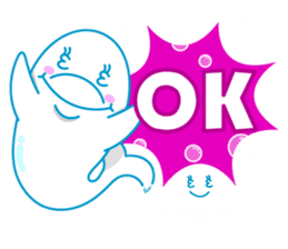 sleepy-eyed Dolphine sticker #482449