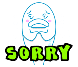 sleepy-eyed Dolphine sticker #482455