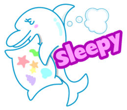 sleepy-eyed Dolphine sticker #482456