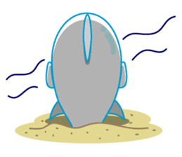 sleepy-eyed Dolphine sticker #482458