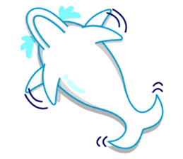 sleepy-eyed Dolphine sticker #482459