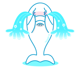 sleepy-eyed Dolphine sticker #482460