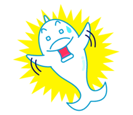 sleepy-eyed Dolphine sticker #482463