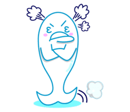 sleepy-eyed Dolphine sticker #482464