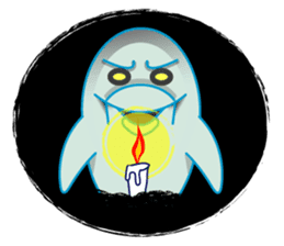 sleepy-eyed Dolphine sticker #482466