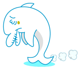 sleepy-eyed Dolphine sticker #482467