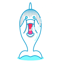 sleepy-eyed Dolphine sticker #482470