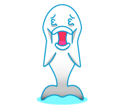 sleepy-eyed Dolphine sticker #482471