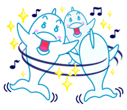 sleepy-eyed Dolphine sticker #482473