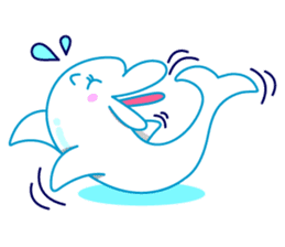 sleepy-eyed Dolphine sticker #482474