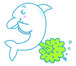 sleepy-eyed Dolphine sticker #482478