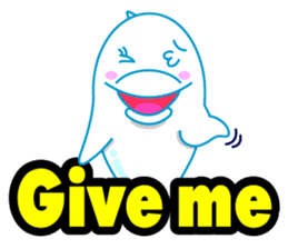 sleepy-eyed Dolphine sticker #482479