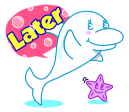 sleepy-eyed Dolphine sticker #482480