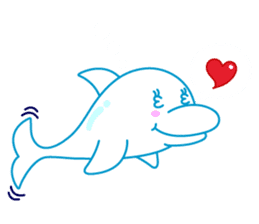 sleepy-eyed Dolphine sticker #482481