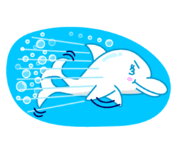 sleepy-eyed Dolphine sticker #482483