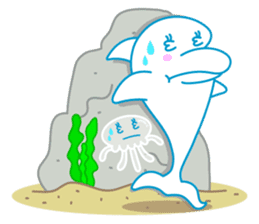 sleepy-eyed Dolphine sticker #482485