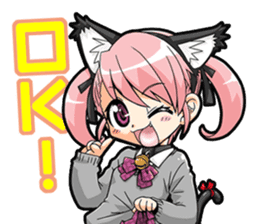 Cat-ears girl sticker #483966
