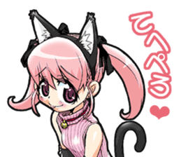 Cat-ears girl sticker #483970
