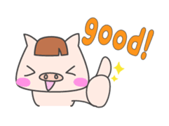 Masupig Part2 Greeting messageSP English sticker #484541