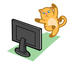 Funny Cat and Dog sticker #484573