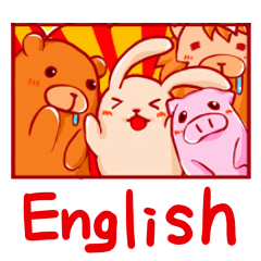 Animal cartoon stamp(English)