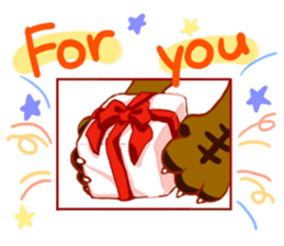 Animal cartoon stamp(English) sticker #485015