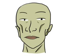 Mukatsururin - Green and Annoying Man sticker #485234