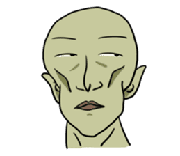 Mukatsururin - Green and Annoying Man sticker #485237