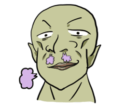 Mukatsururin - Green and Annoying Man sticker #485238