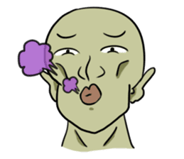 Mukatsururin - Green and Annoying Man sticker #485246