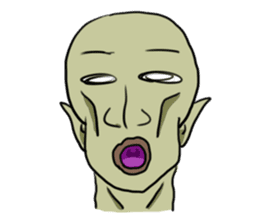 Mukatsururin - Green and Annoying Man sticker #485247