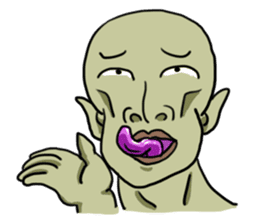 Mukatsururin - Green and Annoying Man sticker #485248