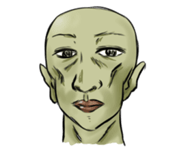 Mukatsururin - Green and Annoying Man sticker #485250